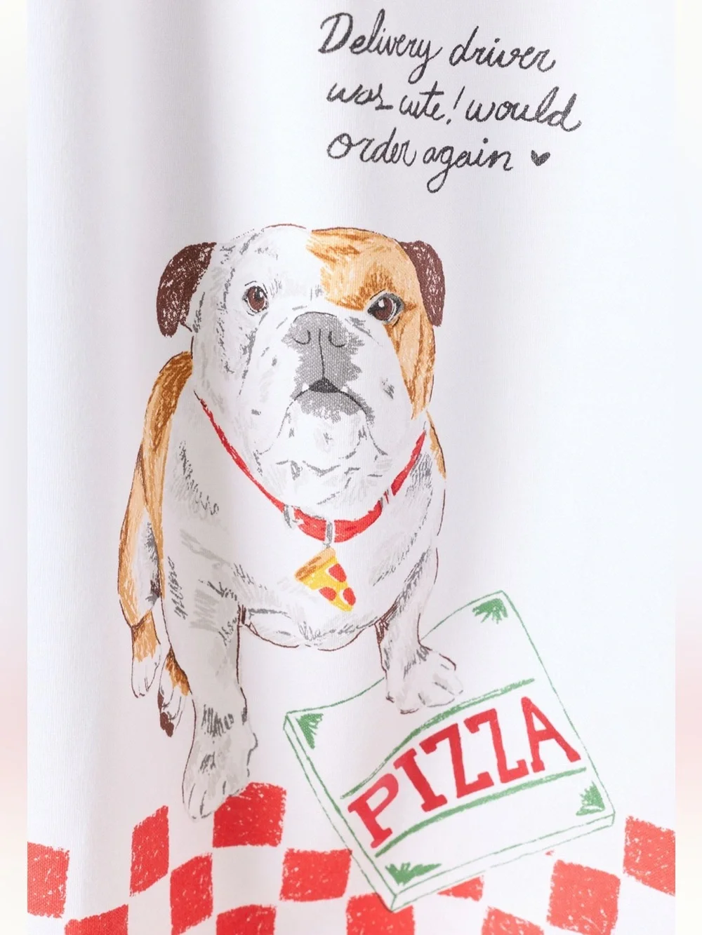 Anthropologie Dog Pizza Delivery Driver Dish Towel